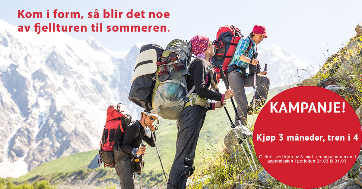 Kampanje - kjøp 3, tren i 4